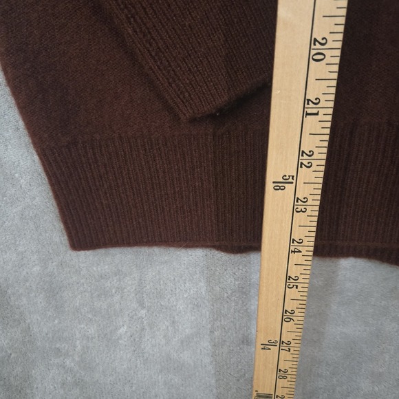 Vince Cashmere Boxy Turtleneck Sweater Burgandy Womens Medium Cowl Rolled Neck - Picture 7 of 8